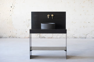 concrete vessel sink round