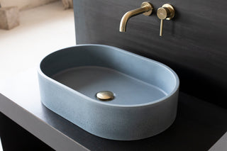 concrete vessel sink for bathroom